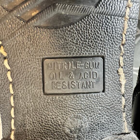 Dayton Boots Sidekick Black Leather Mens 9 Canadian Work Biker Goth Emo Punk - Picture 12 of 14